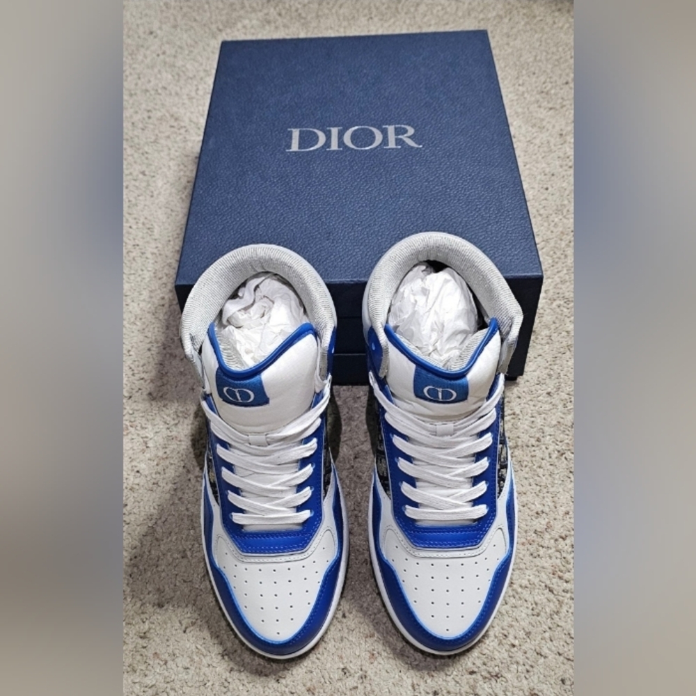 Dior B27 High Top Sneaker Men Brand New - Blue - size 9 US 42 EU. - Picture 7 of 11